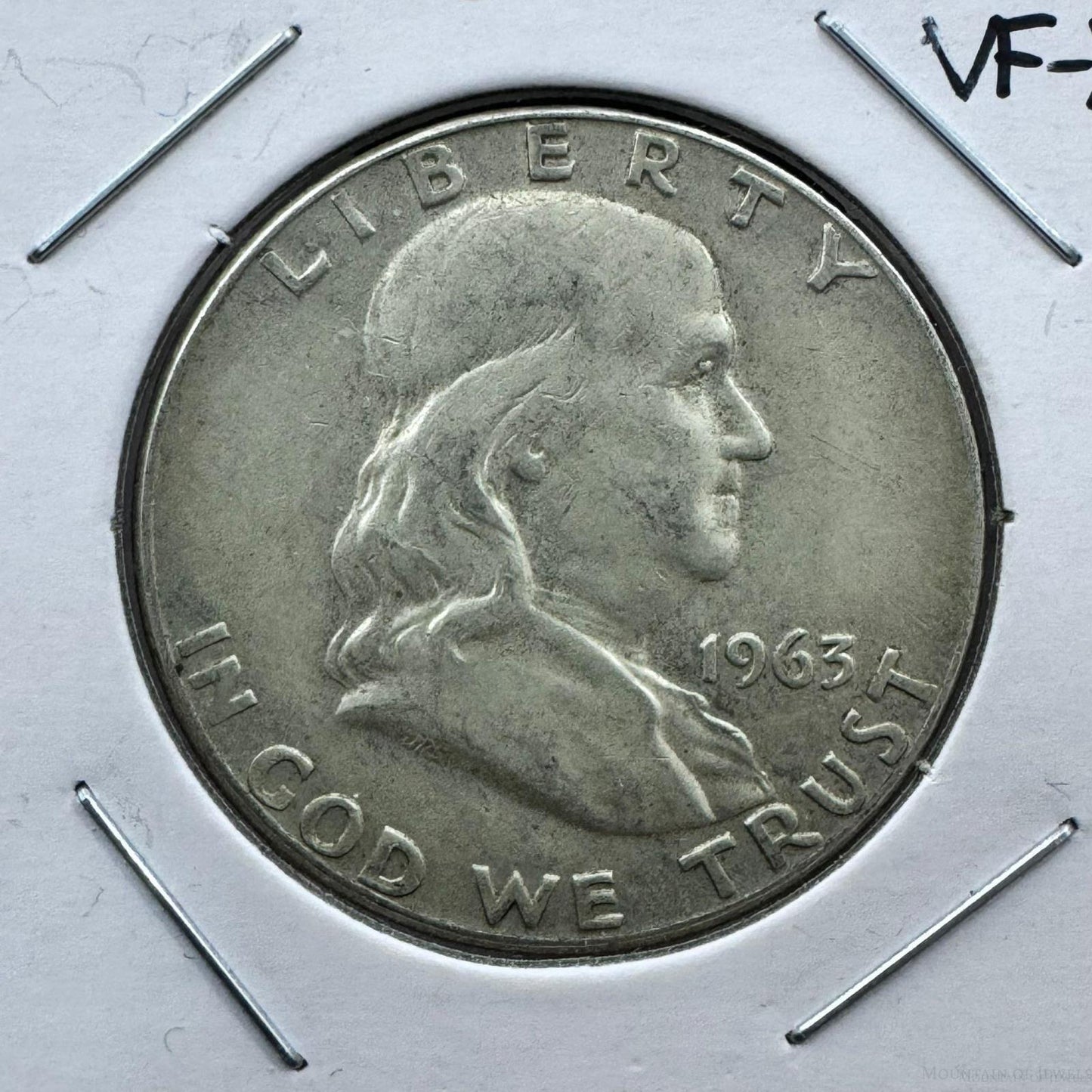 1963-D US Franklin Half Dollar 90% Silver VF-XF #60124-8E