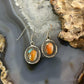 Sterling Silver Southwestern Style Spiny Oyster Turquoise Dangle Earrings For Women #6