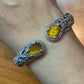 Carolyn Pollack Sterling Silver Tiger's Eye Doublet Decorated Hinged Bracelet For Women