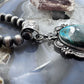 Sterling Silver Southwestern Style Oval Azurite Malachite Decorated Pendant For Women