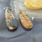 Sterling Silver Teardrop Maligano Jasper Slab Dangle Earrings For Women #502