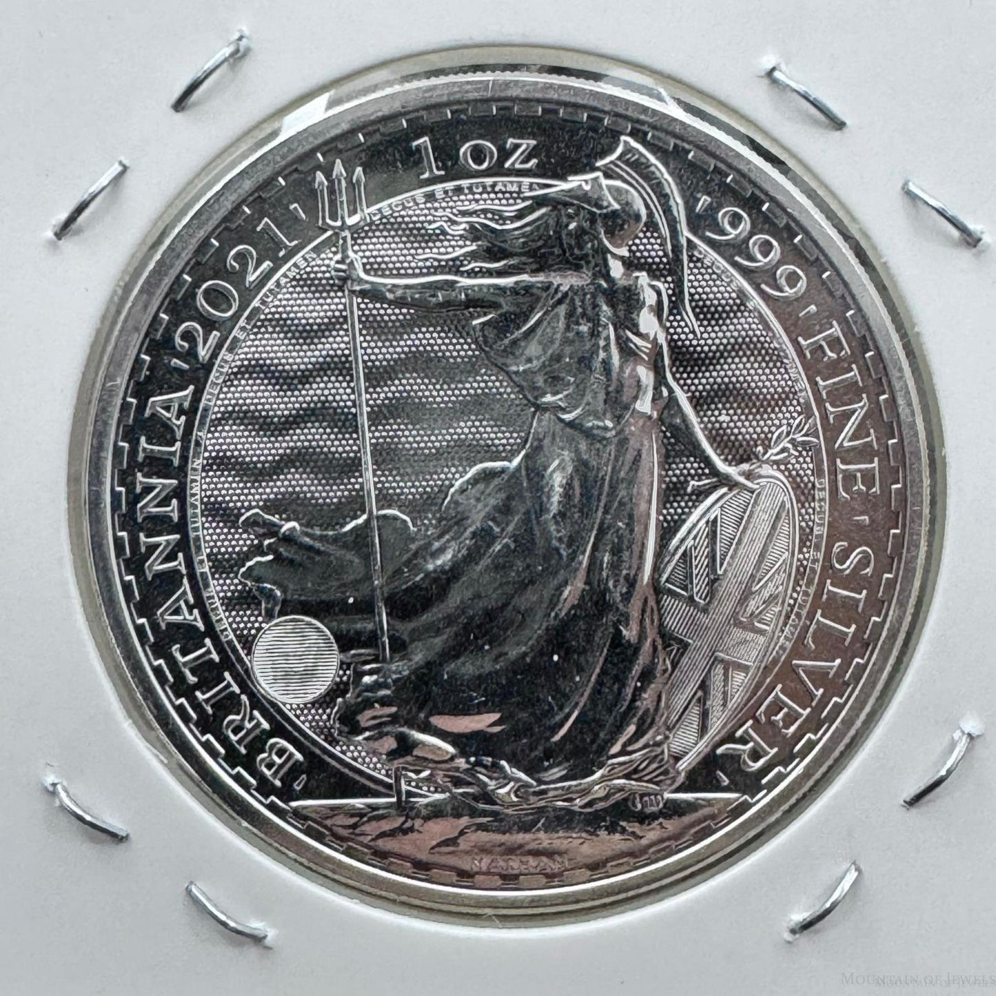 2021 UK 1.0 Troy Ounce .999 Fine Silver Britannia Round BU #71924-3GS