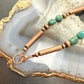 Southwestern Style 3-9.5mm Copper Navajo Pearl,Cylinder&Turquoise Beads Necklace For Women