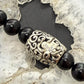 Carolyn Pollack Sterling Silver Swirl Beads & Onyx Beads Magnetic Clasp Necklace For Women