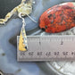 Sterling Silver Triangle Maligano Jasper Slab Dangle Earrings For Women #178