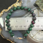Sterling Silver Ruby Zoisite Beads 8" Bracelet For Women