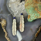 Anthony Gatewood Sterling Silver & Lapis Bead Feather Dangle Earrings For Women