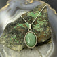 Carolyn Pollack Sterling Silver Oval Green Aventurine Pendant Necklace For Women