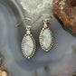 Sterling Silver Southwestern Style Marquise Moonstone Dangle Earrings For Women