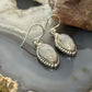Sterling Silver Southwestern Style Marquise Moonstone Dangle Earrings For Women
