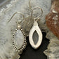 Sterling Silver Southwestern Style Marquise Moonstone Dangle Earrings For Women