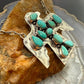 Sterling Silver Southwestern Style Kingman Turquoise Thunderbird Pendant Necklace For Women