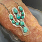 Sterling Silver Southwestern Style Kingman Turquoise Cactus Pendant Necklace For Women