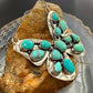 Sterling Silver Southwestern Style Kingman Turquoise Butterfly Pendant Necklace For Women #1
