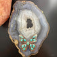Sterling Silver Southwestern Style Kingman Turquoise Butterfly Pendant 22.5" Necklace For Women