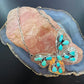 Sterling Silver Southwestern Style Kingman Turquoise Butterfly Pendant 22.5" Necklace For Women