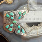 Sterling Silver Southwestern Style Kingman Turquoise Butterfly Pendant 22.5" Necklace For Women