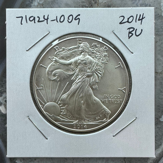 2014 US 1.0 Troy Ounce .999 American Eagle Fine Silver Round BU #71924-10OG