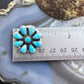 Sterling Silver Southwestern Style Turquoise Cluster Stud Earrings For Women