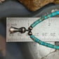 Sterling Silver Turquoise & Navajo Pearl Beads With Squash Blossom Necklace For Women