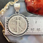 Genuine 90% Silver 1944 US Walking Liberty Half Dollar Decorated Unisex Pendant