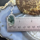 Sterling Silver Southwestern Style Oval Moss Agate Decorated Dangle Earrings For Women