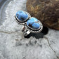 Sterling Silver Southwestern Style 2 Golden Hill Turquoise Ring Size 8.75 For Women