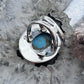 Sterling Silver Southwestern Style Oval Tibetan Turquoise Ring Size 7.5 For Women