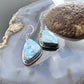 Sterling Silver Southwestern Style Blue Apatite Decorated Dangle Earrings For Women