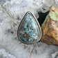 Sterling Silver Southwestern Style Teardrop Shattuckite Ring Size 7.25 For Women