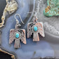 Sterling Silver Southwestern Style Turquoise Thunderbird Dangle Earrings For Women