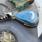 Sterling Silver Southwestern Style Apatite Decorated Pendant For Women