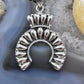 Southwestern Style Sterling Silver Decorated Cluster Naja Pendant For Women