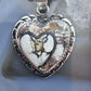 Native American Sterling Silver Wild Horse Decorated Double Heart Pendant For Women