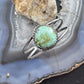 Vintage Native American Sterling Silver Rounded Turquoise Split Shank Bracelet For Women