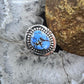 Sterling Silver Southwestern Style Golden Hill Turquoise Ring Size 6 For Women