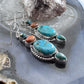 Sterling Southwestern Style Multistone Cluster Dangle Earrings For Women #6
