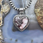 Native American Sterling Silver Wild Horse Decorated Heart Pendant For Women