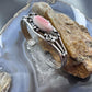 Native American Sterling Silver Oval Pink Conch Decorated Bracelet For Women