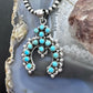 Sterling Silver Southwestern Style Multi Turquoise Decorated Naja Pendant For Women