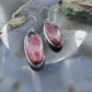 Sterling Silver Southwestern Style Oval Rhodonite Dangle Earrings For Women