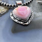 Native American Sterling Silver Pink Conch Heart Decorated Pendant For Women