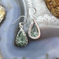 Sterling Silver Southwestern Style Teardrop Serpentine Dangle Earrings For Women