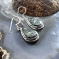 Sterling Silver Southwestern Style Teardrop Serpentine Dangle Earrings For Women