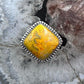 Sterling Silver Southwestern Style Bumblebee Jasper Mini Bar Ring 8 For Women