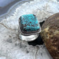 Vintage Sonny Spruce Sterling Silver Blue Lander Turquoise Ring Size 7.75 For Women