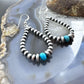 Native American Sterling Silver 3-5mm Navajo Pearl &Turquoise Earrings For Women