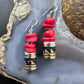 Tommy & Rosita Singer Sterling Silver Red Jasper Bead Dangle Earrings For Women