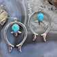 Sterling Silver Southwestern Style Turquoise Naja Dangle Earrings For Women