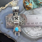 Alonzo Mariano Sterling Silver Turquoise Decorated Kachina Unisex Pendant #1